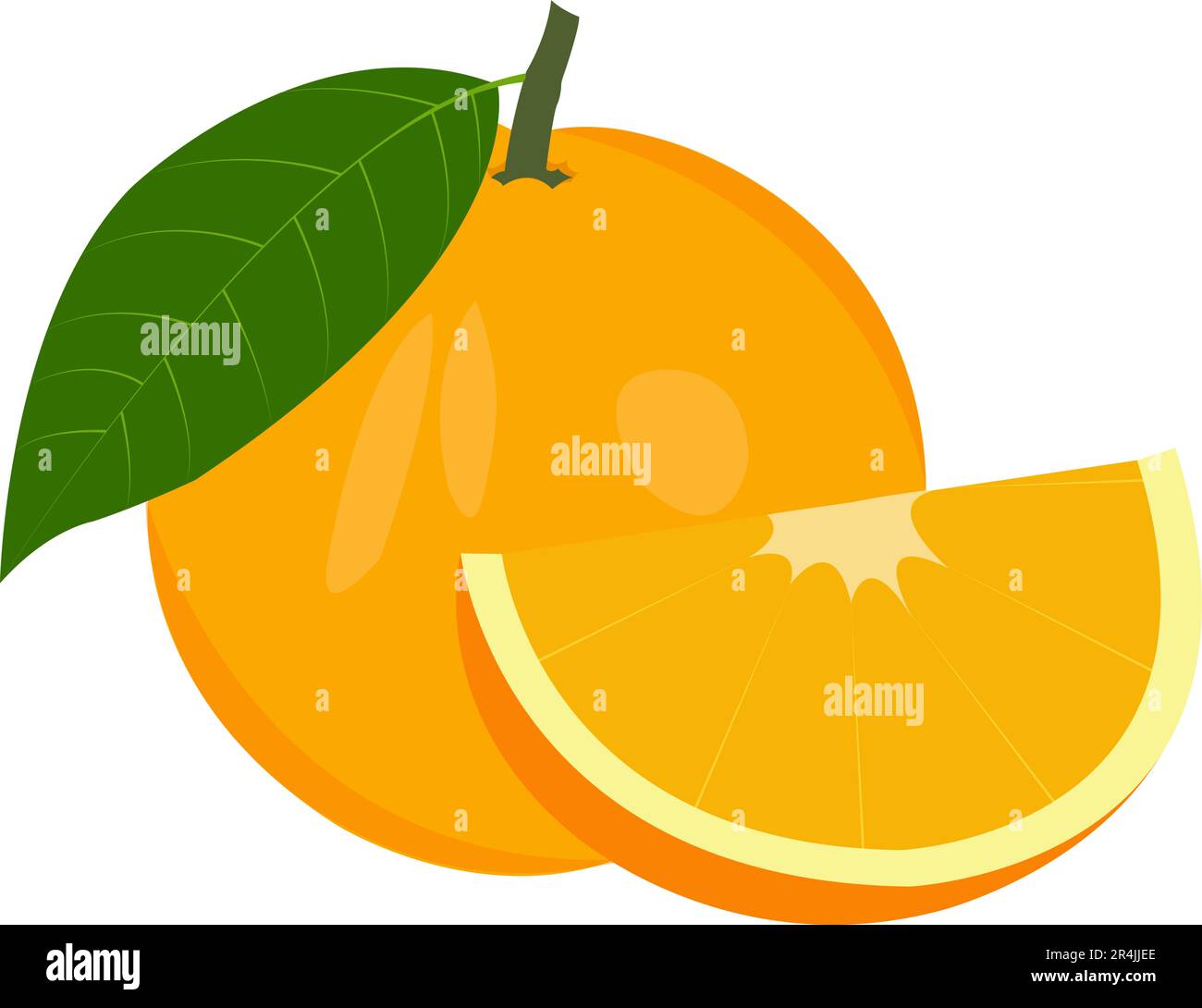 Healthy and nutritional fruits Orange Vector Illustration Stock Vector