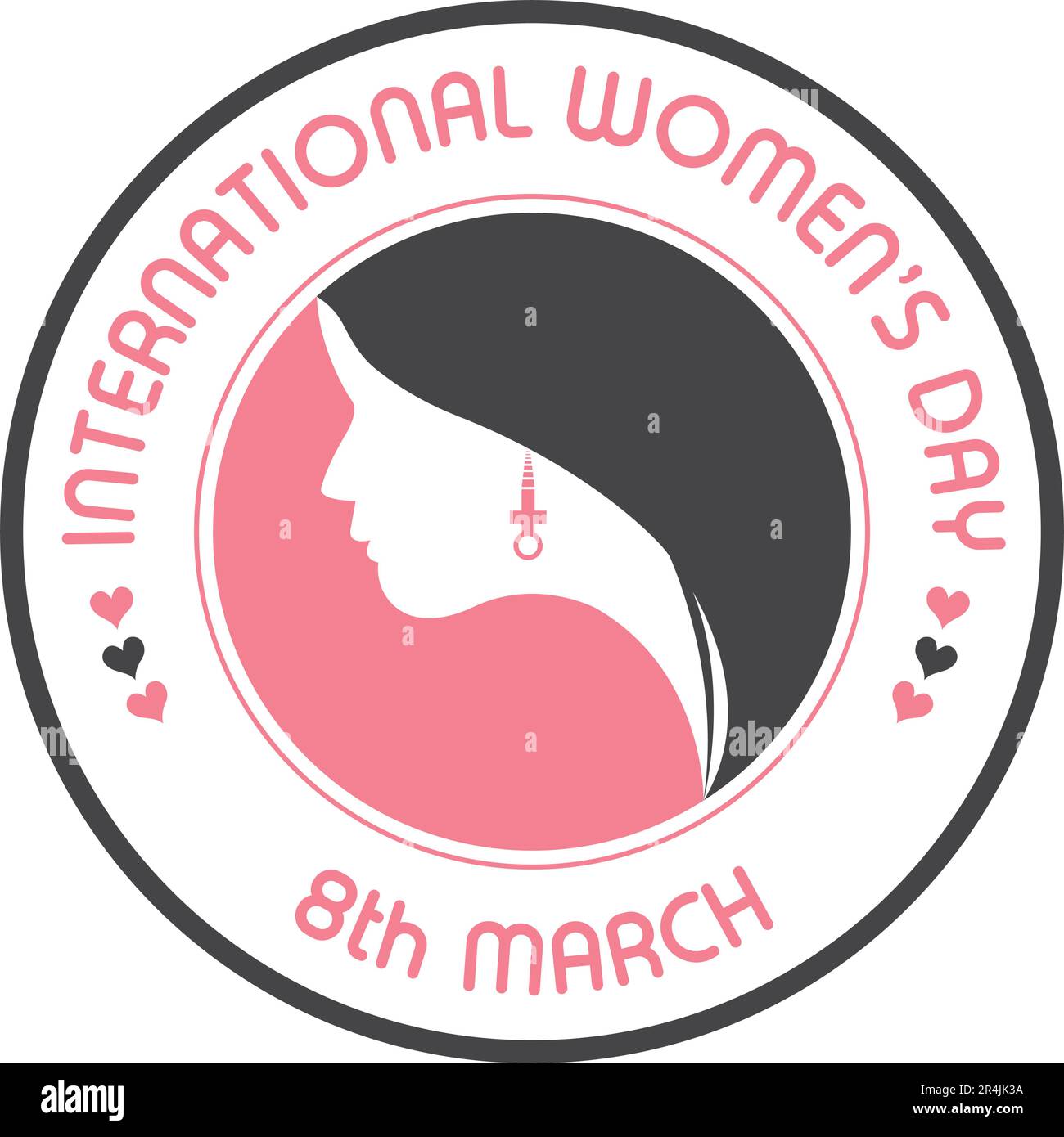 International Women's Day vector badge logo Stock Vector