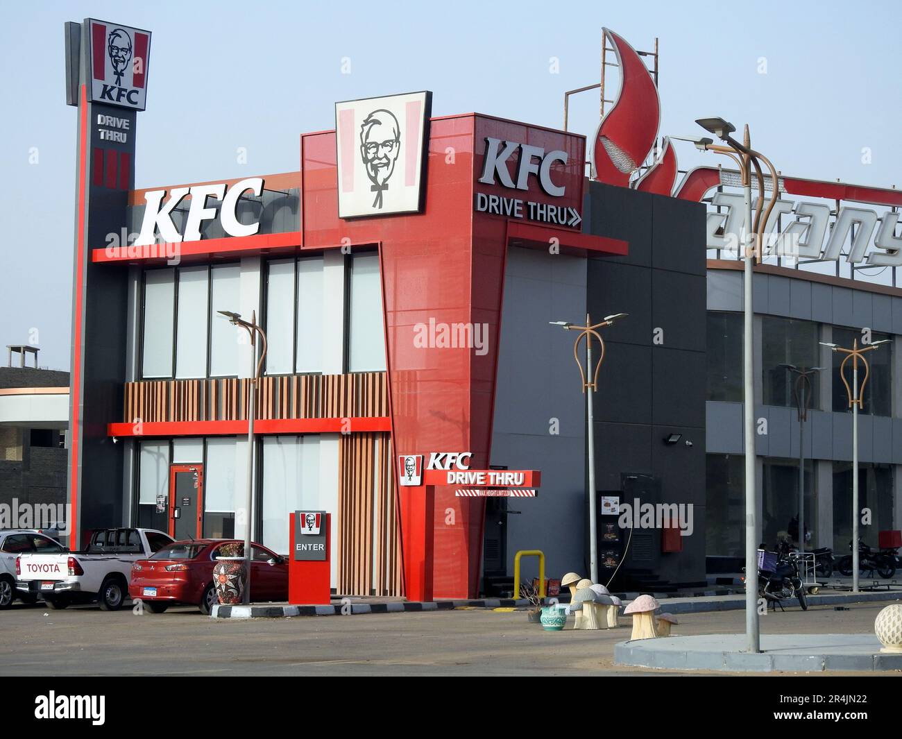 Cairo, Egypt, May 20 2023 Kentucky Fried Chicken restaurant KFC in a
