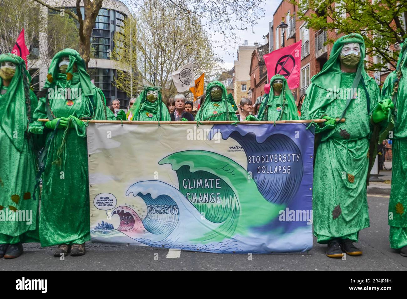 Protest Installations WESTMINSTER, LONDON - 22 April 2023: Extinction Rebellion taking part ...