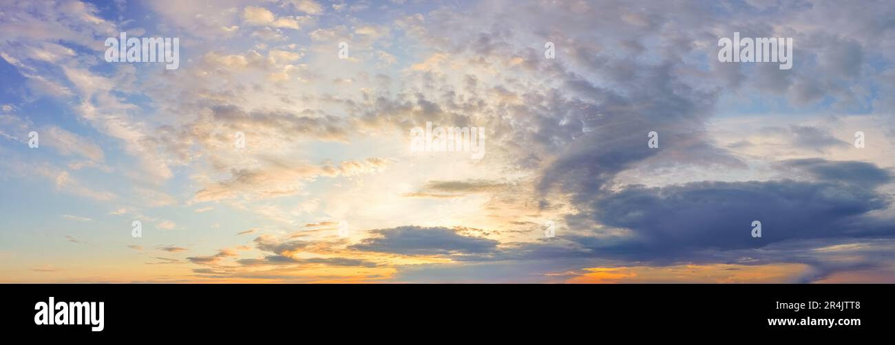 Panorama of dramatic sky background Stock Photo - Alamy