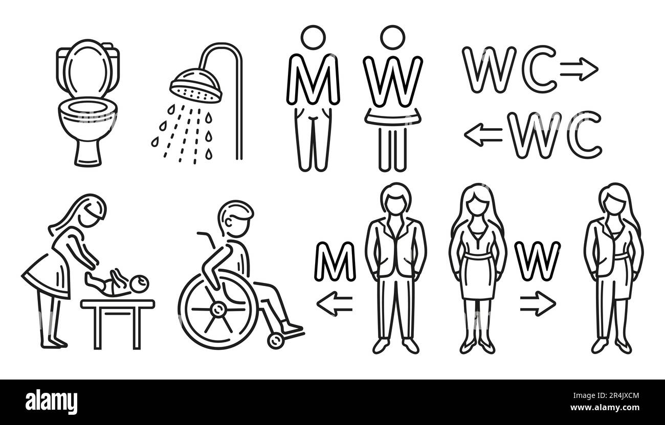 Male and female toilet sign Stock Vector Images Alamy