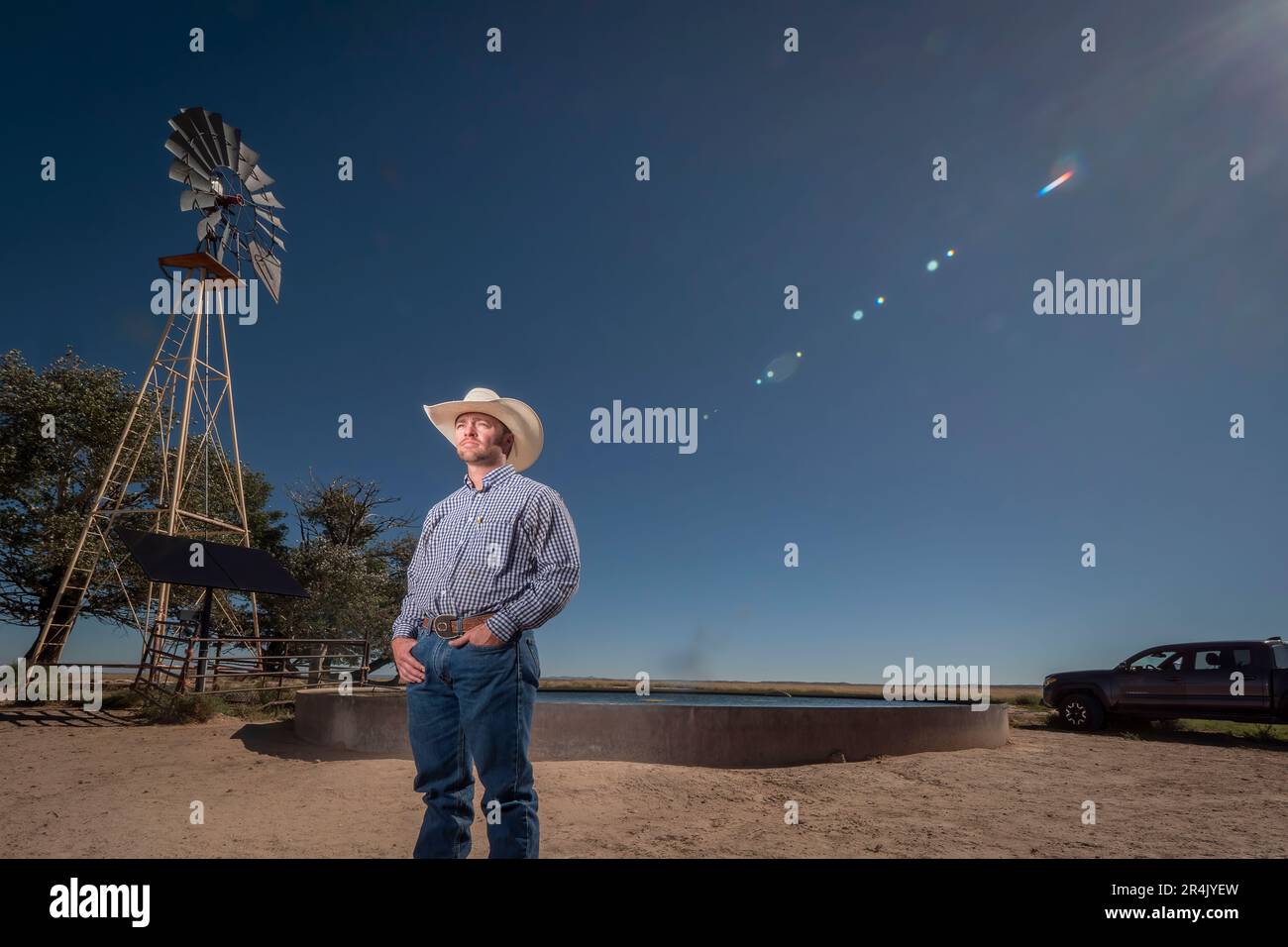 Clayton Gardner raises cattle on 777 Ranch in Torrance County, NM