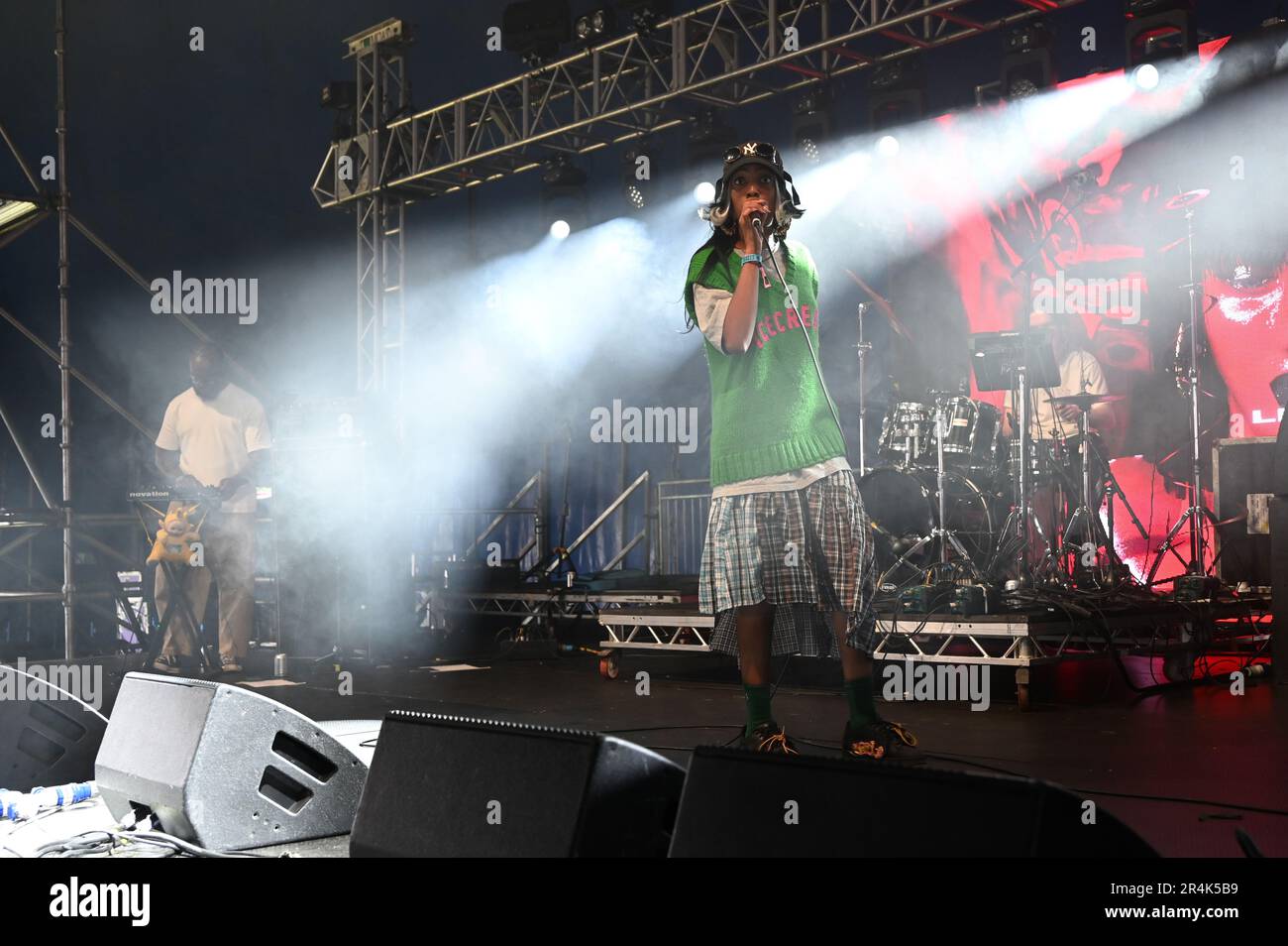 London, UK. 28th May, 2023. Liv.e performs at the Cross The Tracks - Arena WKND 1, Brockwell park. Credit: See Li/Picture Capital/Alamy Live News Stock Photo