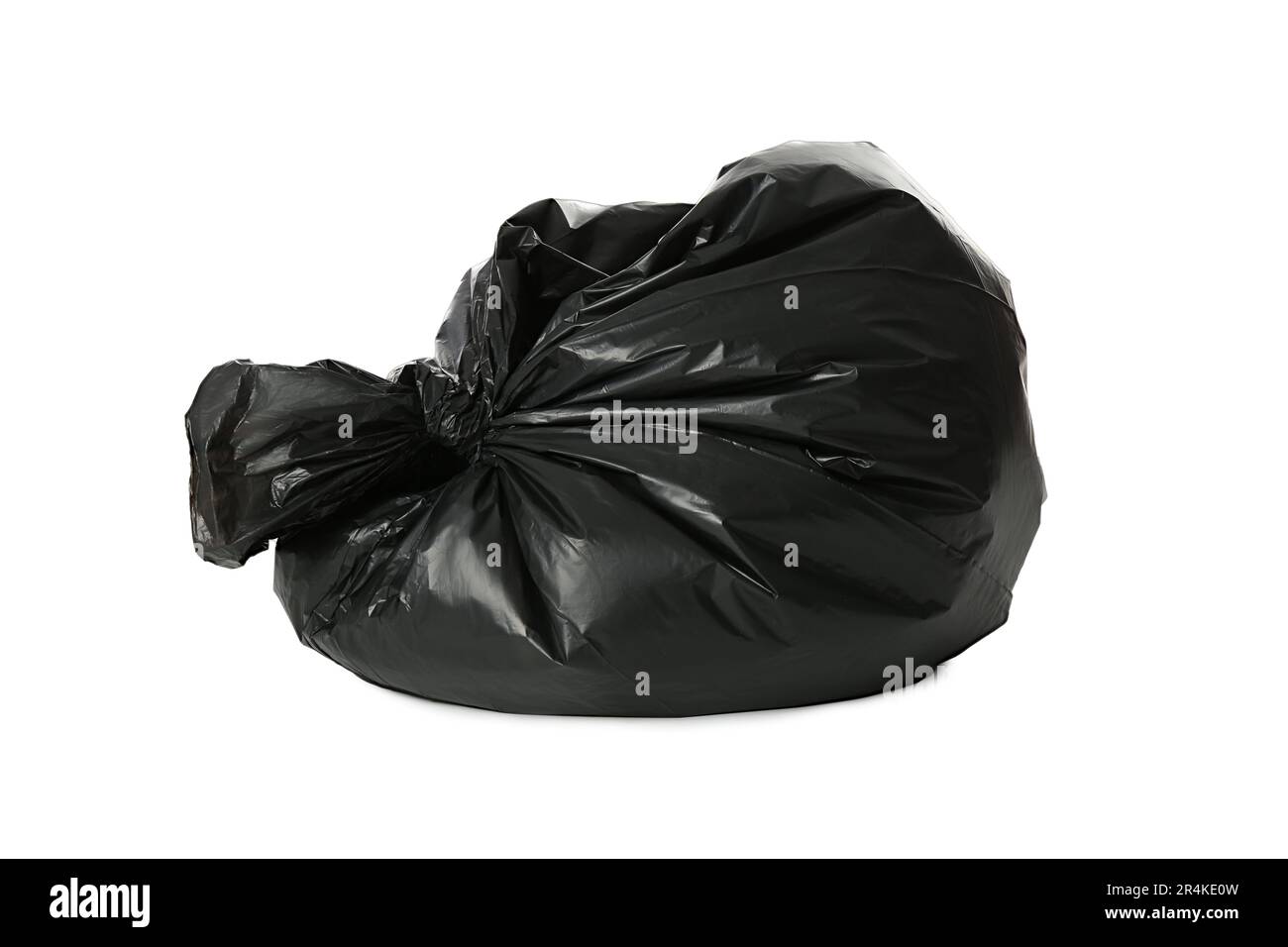 Trash bag full of garbage isolated on white Stock Photo Alamy