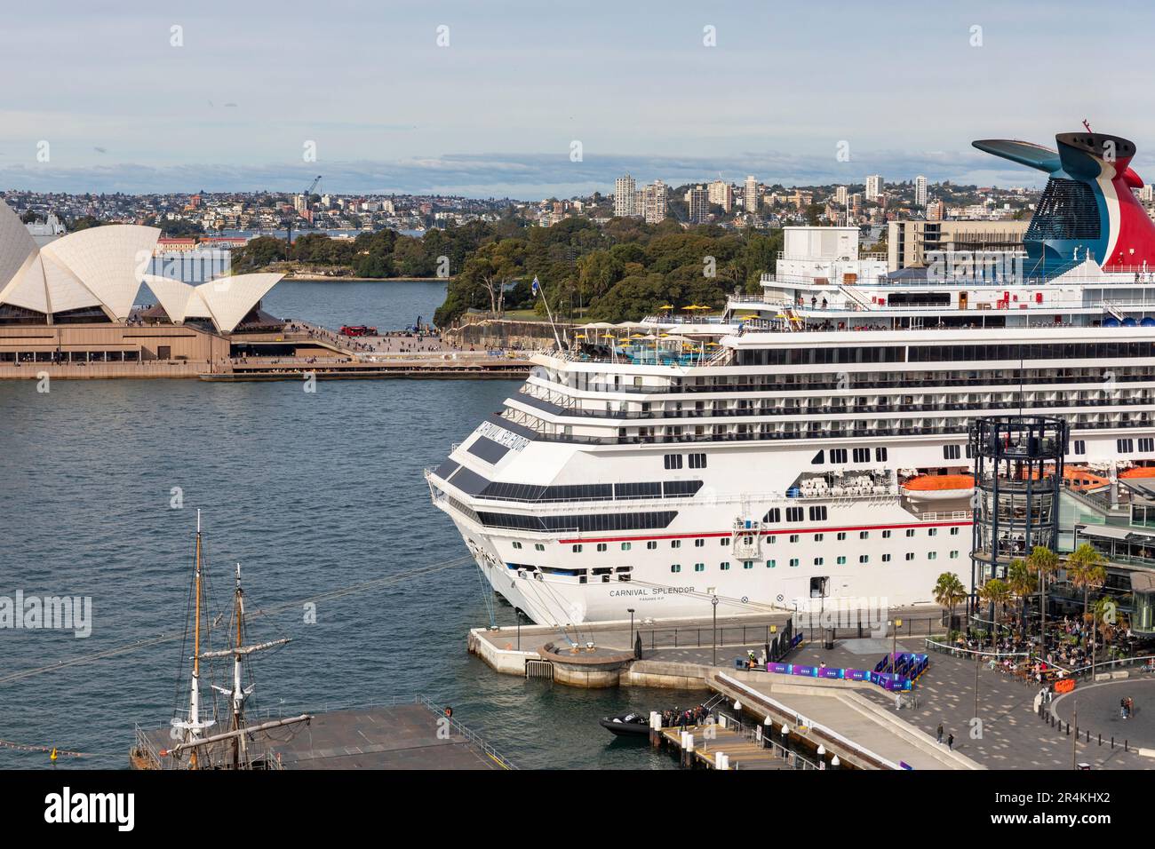 Sydney Harbour cruise liner ship Carnival Splendor moored in Circular ...