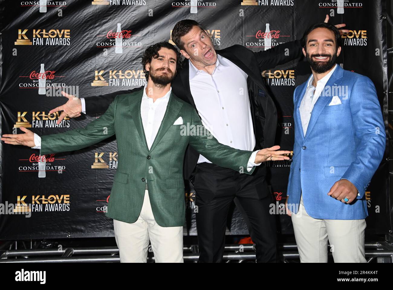 Nashville, USA. 28th May, 2023. George Xanthis, Dallas Jenkins and Abe Bueno-Jallad at the K-LOVE Fan Awards held at the Grand Ole Opry House on May 28, 2023 in Nashville, TN. © Tammie Arroyo/AFF-USA.com Credit: AFF/Alamy Live News Stock Photo