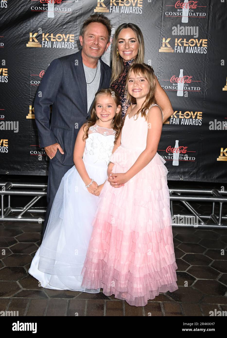 Nashville, USA. 28th May, 2023. Chris Tomlin, Lauren Bricken, Ashlyn Tomlin and Madison Tomlin at the K-LOVE Fan Awards held at the Grand Ole Opry House on May 28, 2023 in Nashville, TN. © Tammie Arroyo/AFF-USA.com Credit: AFF/Alamy Live News Stock Photo