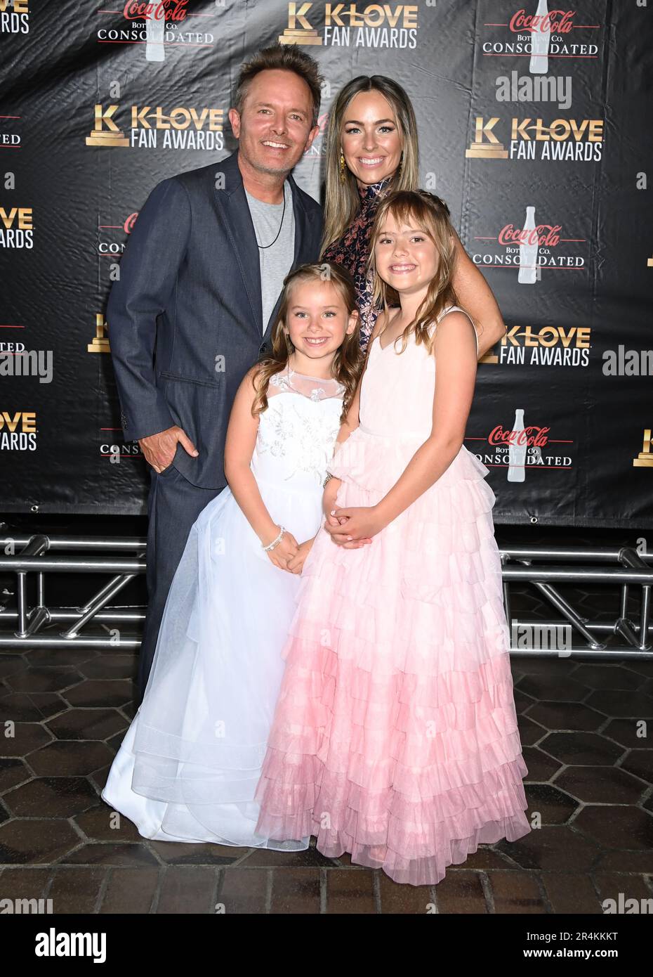 Nashville, USA. 28th May, 2023. Chris Tomlin, Lauren Bricken, Ashlyn Tomlin and Madison Tomlin at the K-LOVE Fan Awards held at the Grand Ole Opry House on May 28, 2023 in Nashville, TN. © Tammie Arroyo/AFF-USA.com Credit: AFF/Alamy Live News Stock Photo