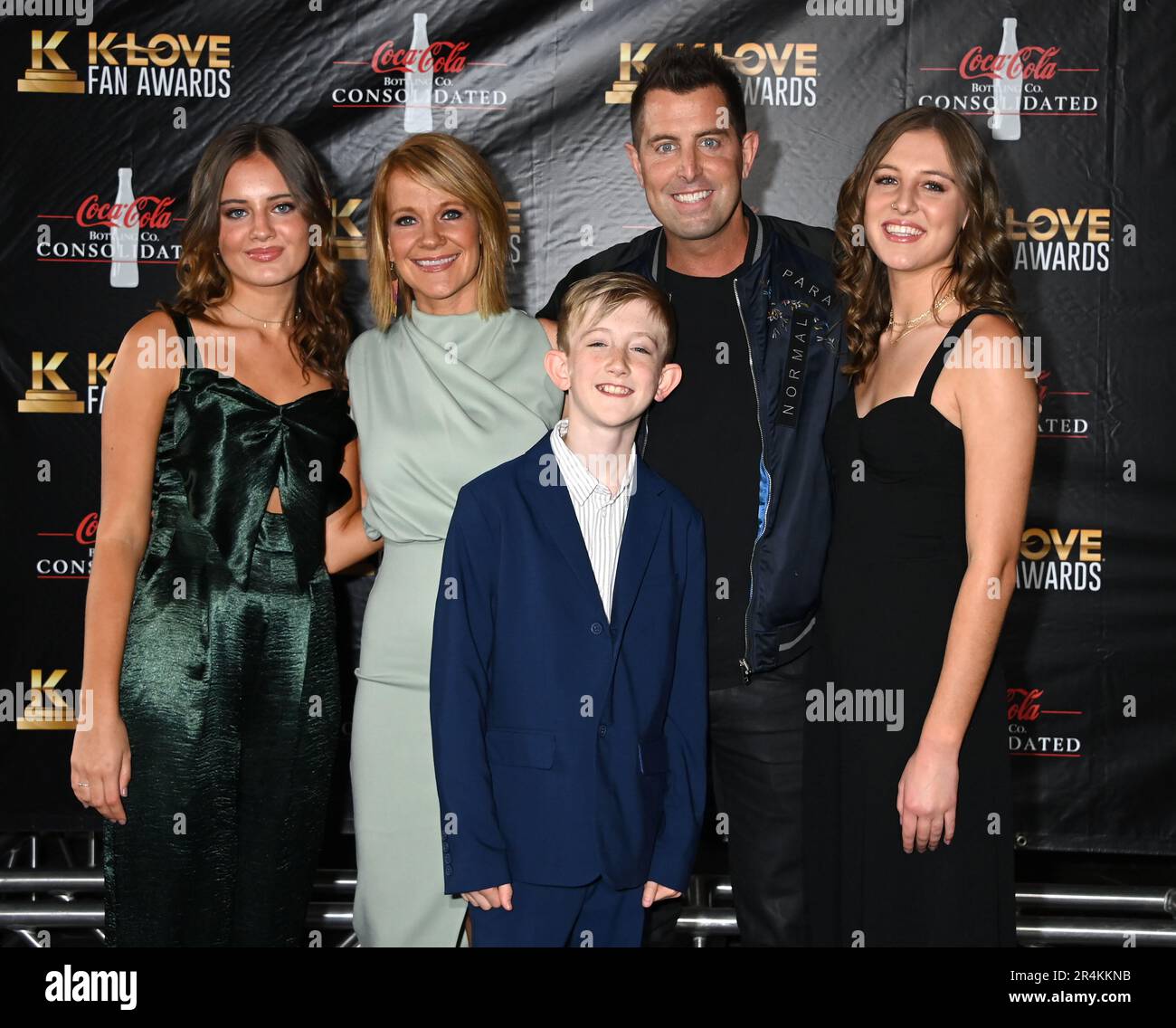 Nashville, USA. 28th May, 2023. Aerie Camp, Adrienne Camp, Jeremy Camp, Bella Camp and Egan Thomas Camp at the K-LOVE Fan Awards held at the Grand Ole Opry House on May 28, 2023 in Nashville, TN. © Tammie Arroyo/AFF-USA.com Credit: AFF/Alamy Live News Stock Photo