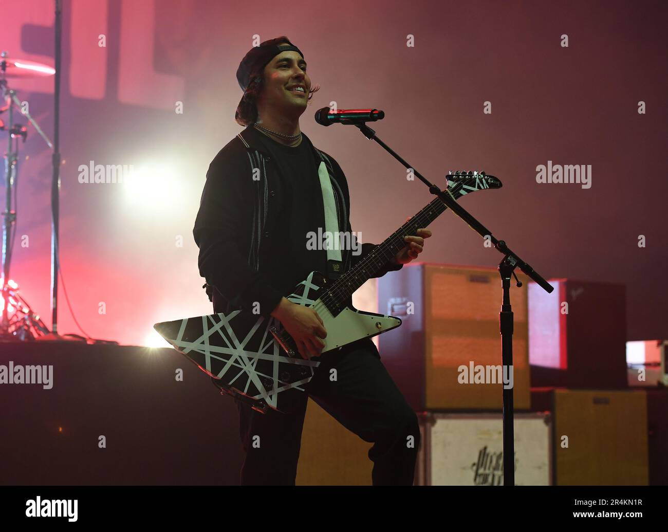 BOCA RATON MAY 27 Vic Fuentes of Pierce the Veil performs during The