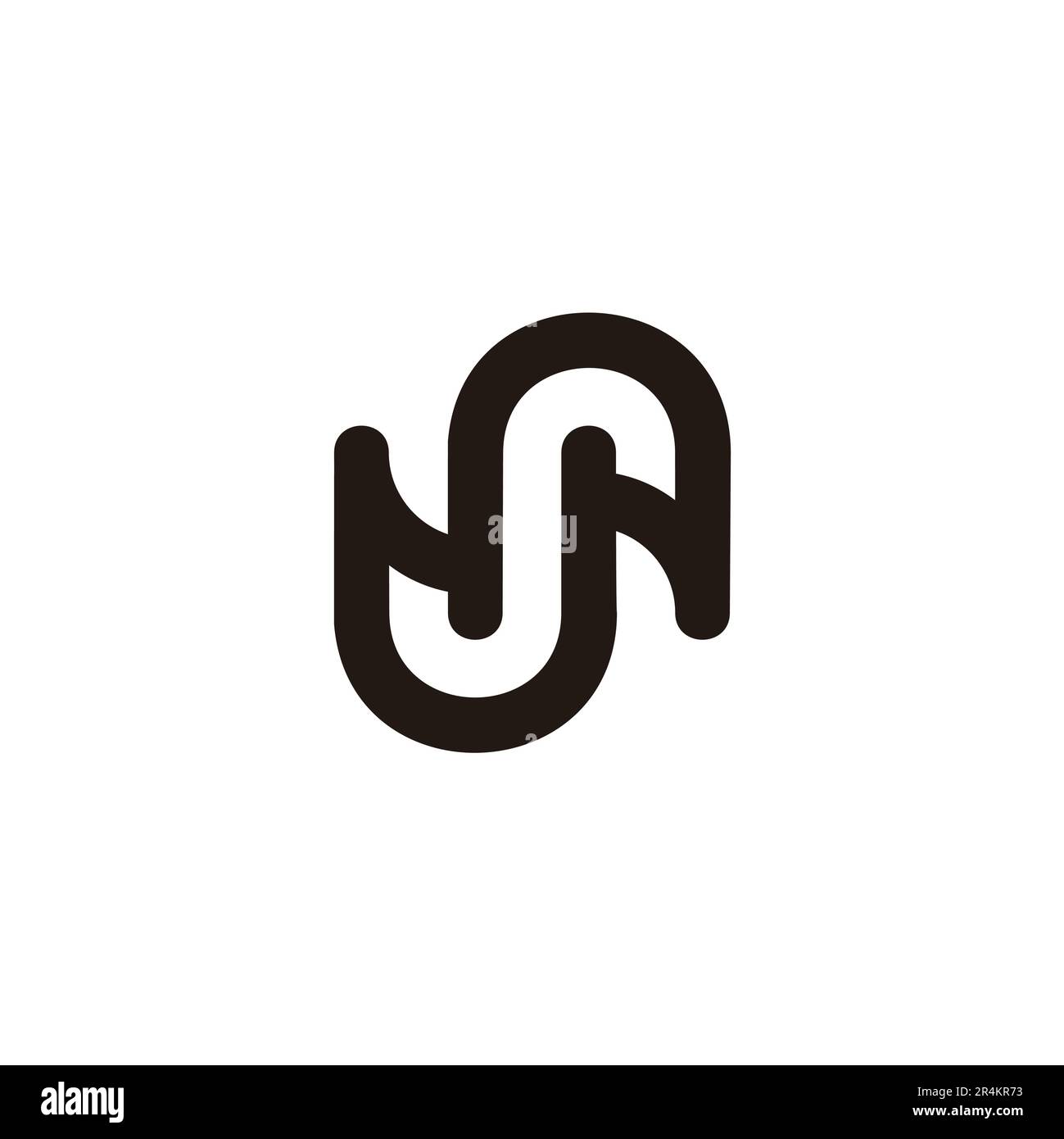 letter jr nn geometric linear logo vector Stock Vector
