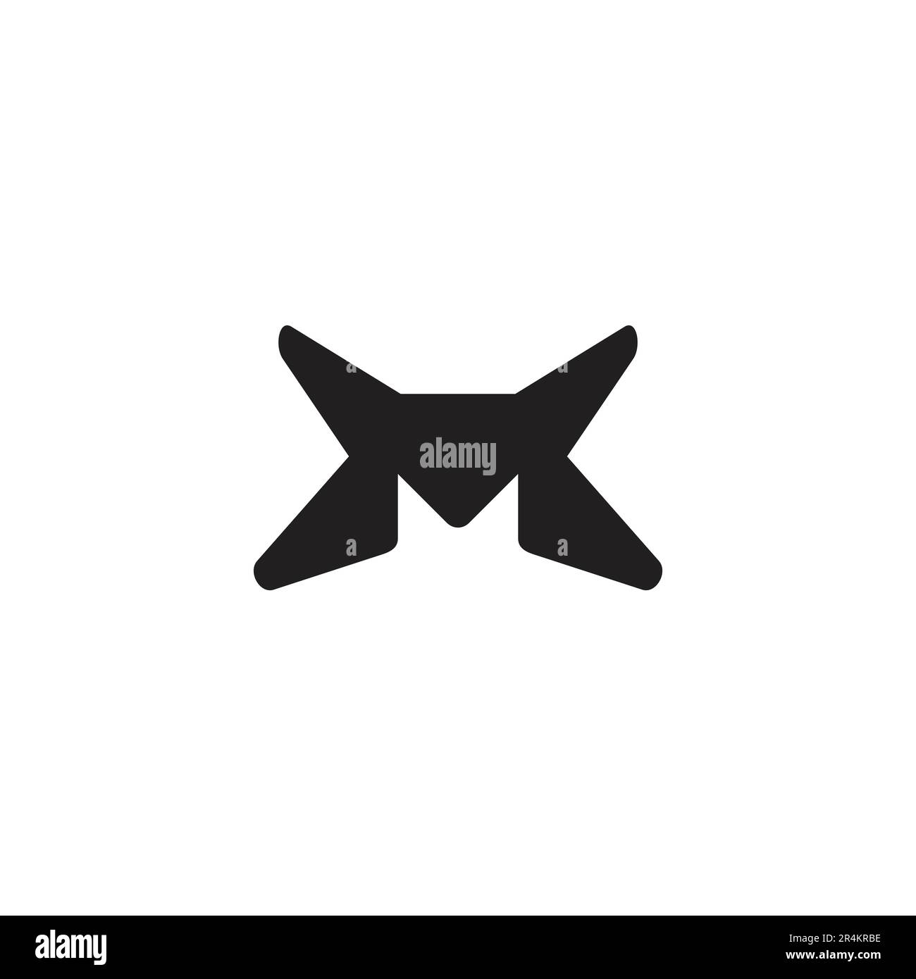 letter mk silhouette unique shape logo vector Stock Vector