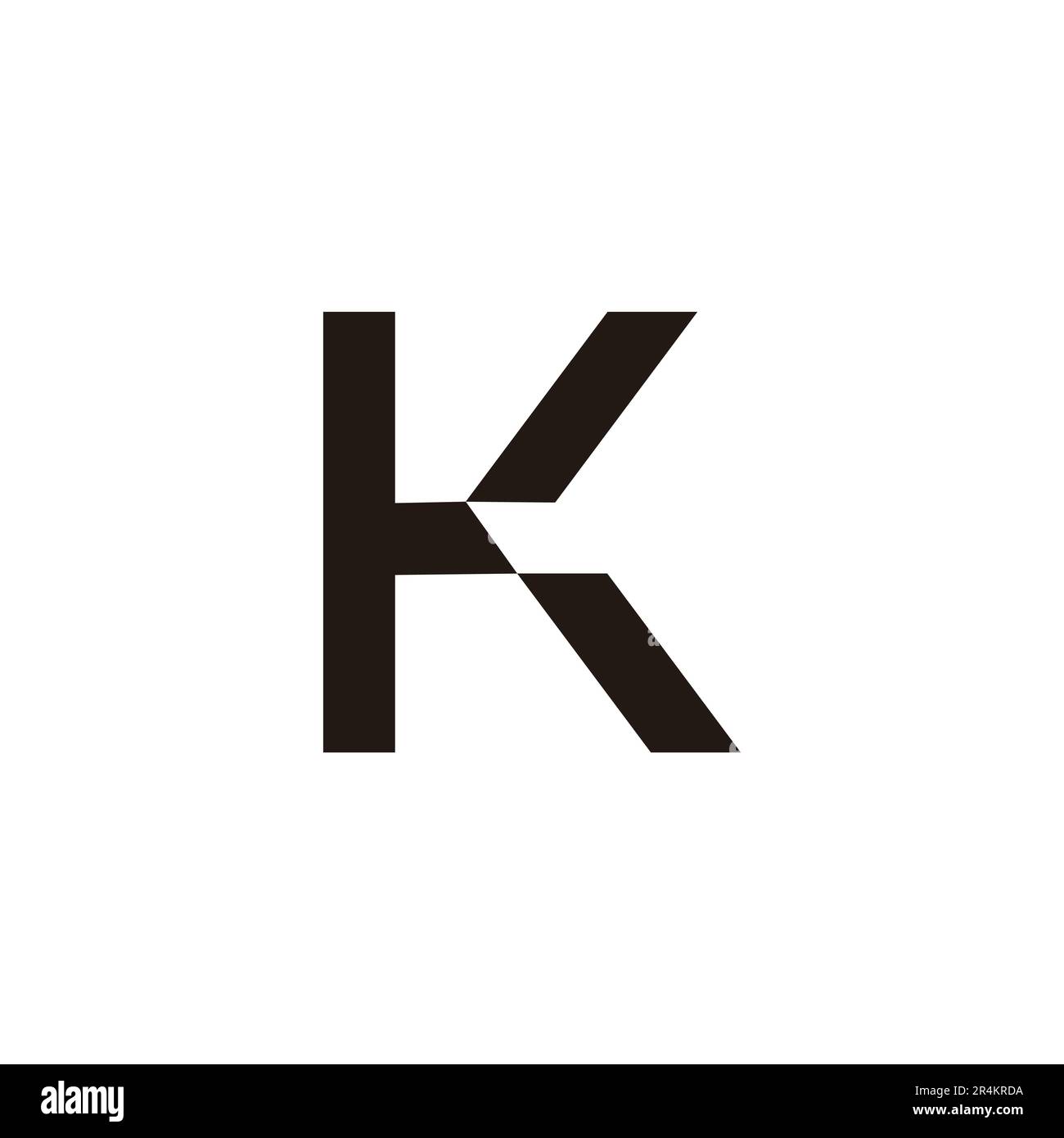 letter tk simple geometric line logo vector Stock Vector