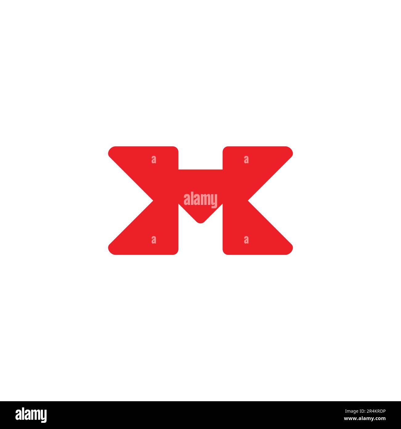 letter mk simple geometric logo vector Stock Vector