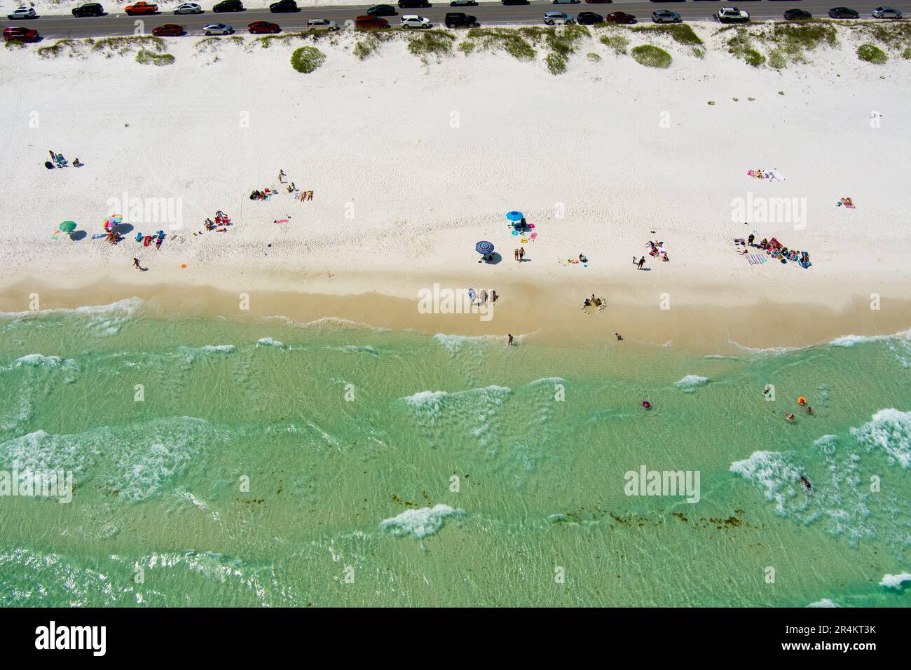 Aerial view of the surf at Pensacola Beach Stock Photo Alamy