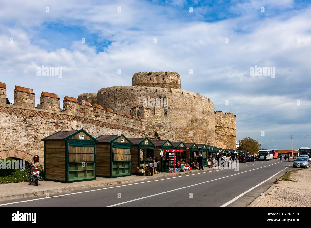 Kilitbahir Castle, Ottoman fortress, Gelibolu (Gallipoli) Peninsula and Dardanelles strait, Eceabat, Çanakkale province, european side, Turkey Stock Photo