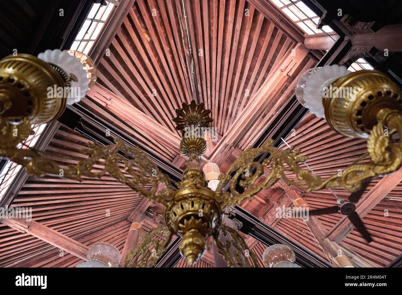 Yogyakarta, Indonesia - March, 2023: Interior of Gedhe Kauman Mosque in