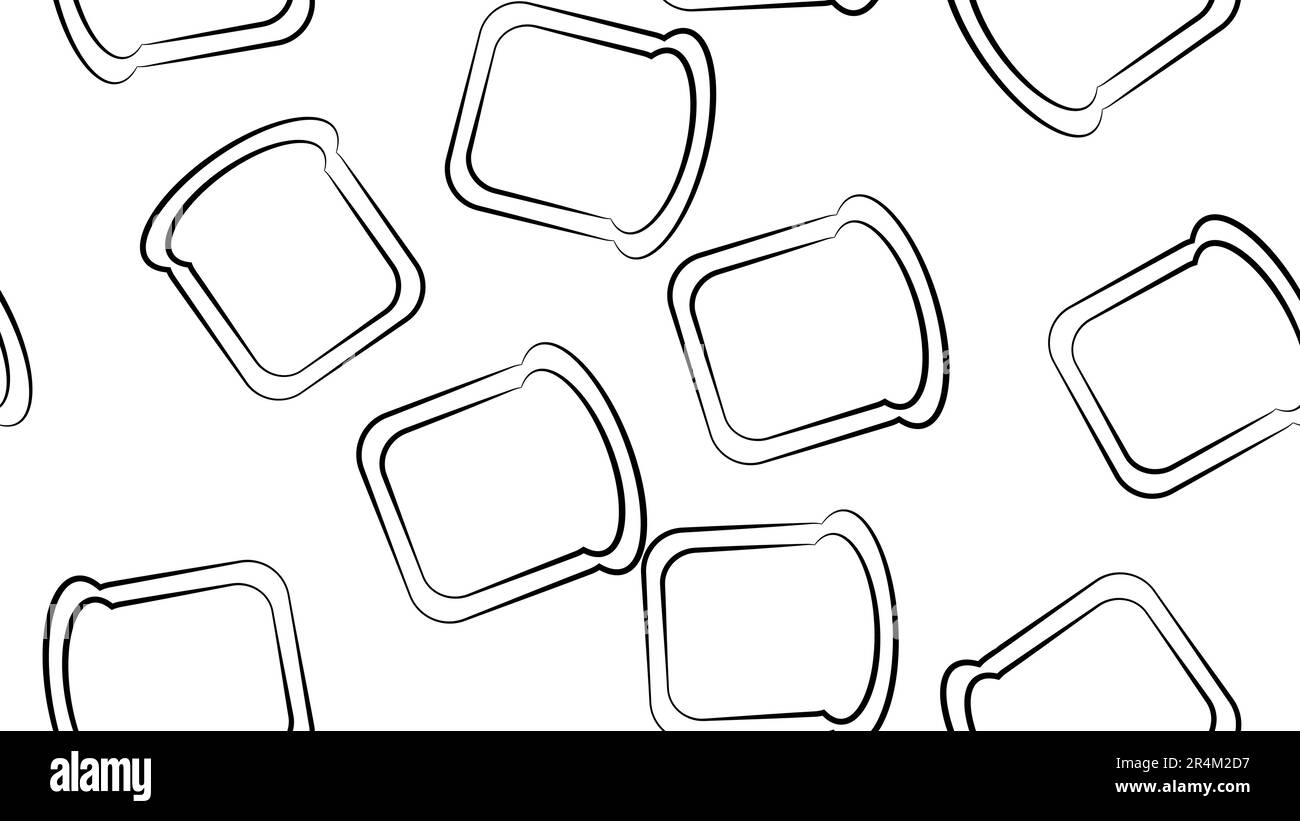 Toasts.Vector seamless pattern. Delicious background. Doodle style ...