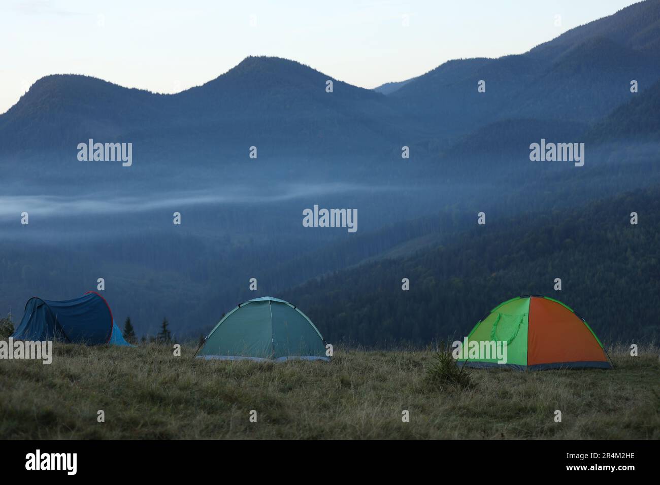 Group camping trip tents hi-res stock photography and images - Alamy