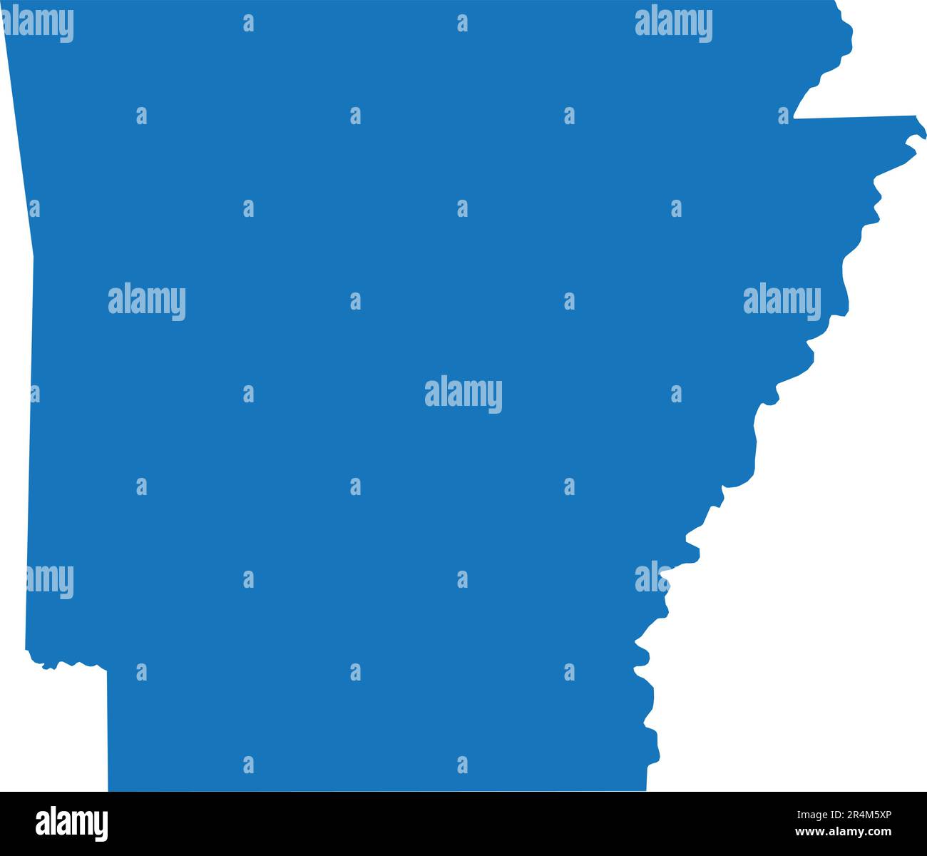 BLUE CMYK color map of ARKANSAS, USA Stock Vector Image & Art - Alamy
