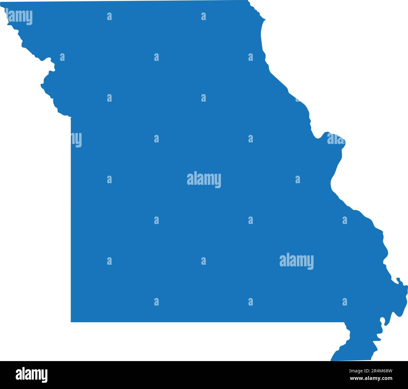 BLUE CMYK color map of MISSOURI, USA Stock Vector Image & Art Alamy