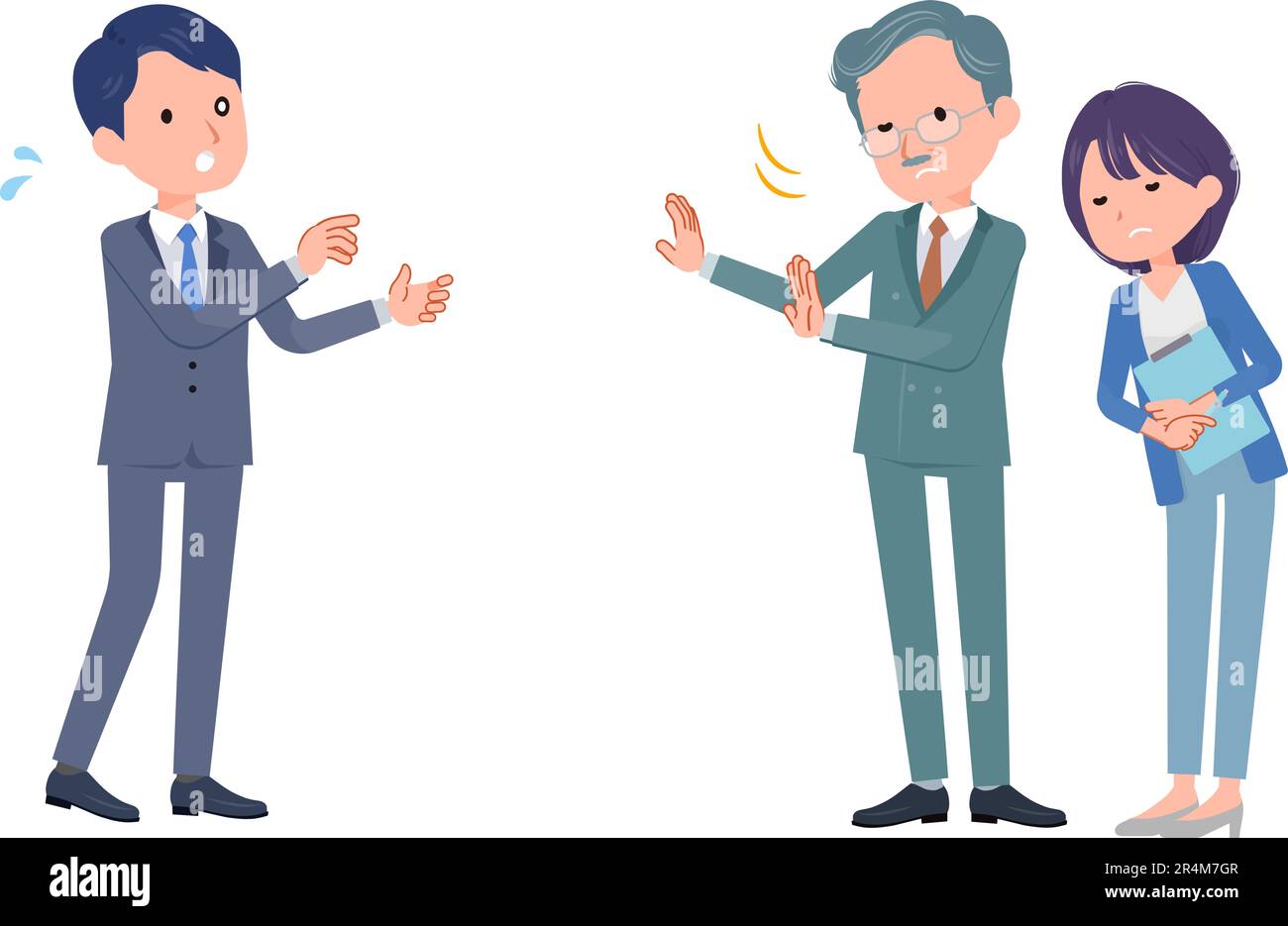 Business scene where the proposal is rejected. Vector art that is easy to  edit Stock Vector Image \u0026 Art - Alamy, image size:1300x935