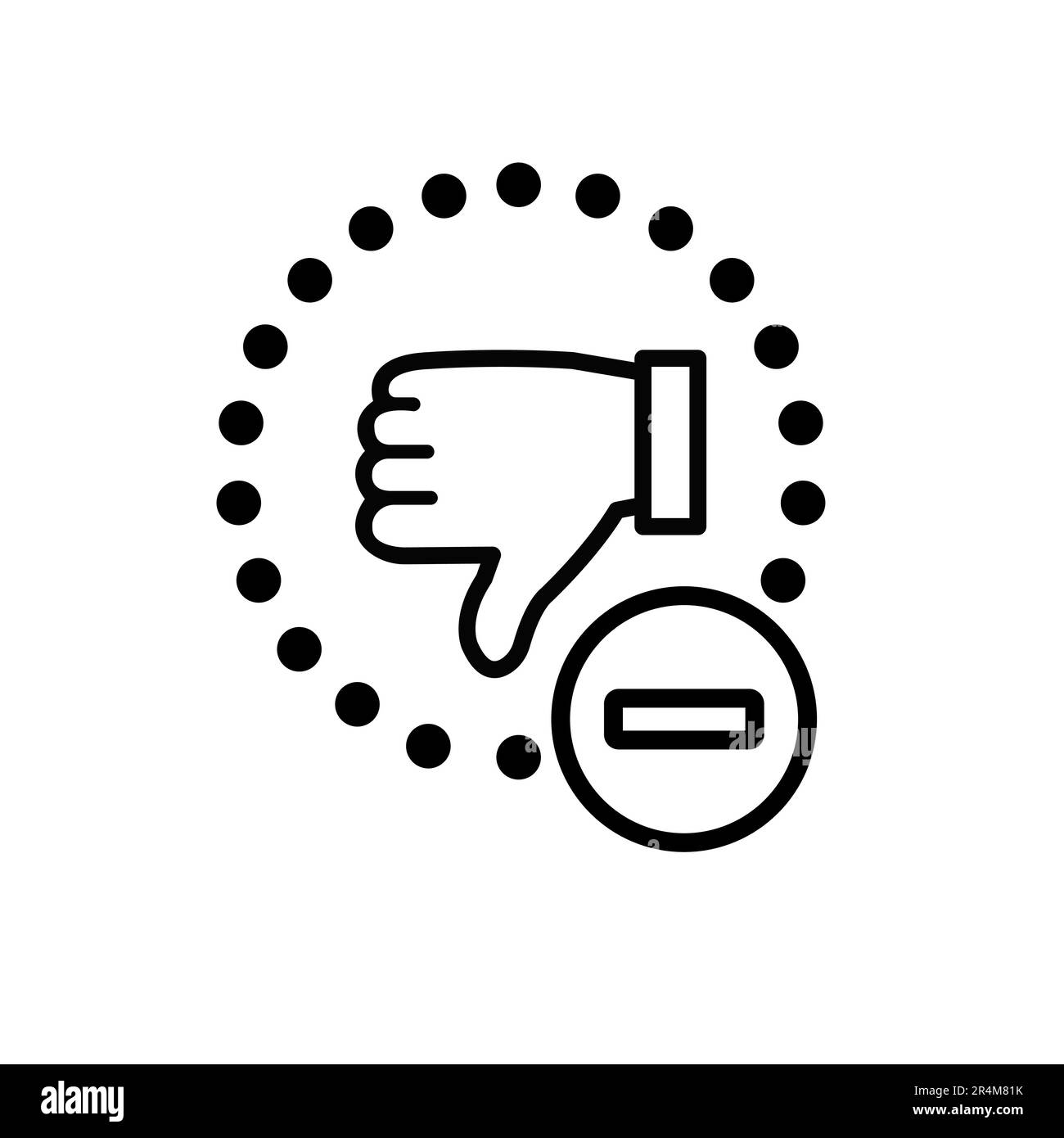 Vector icon for disadvantage. Line vector disadvantage sign, symbol for web and mobile Stock Vector