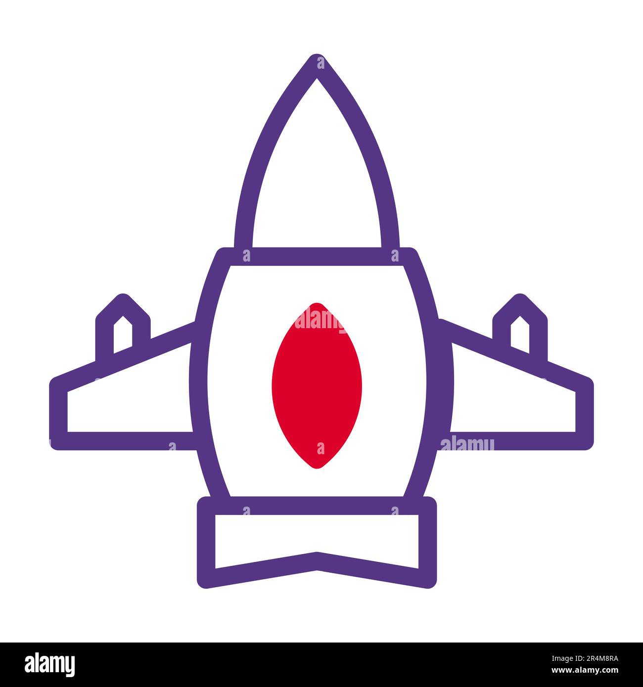 airplane icon duotone red purple colour military vector army element