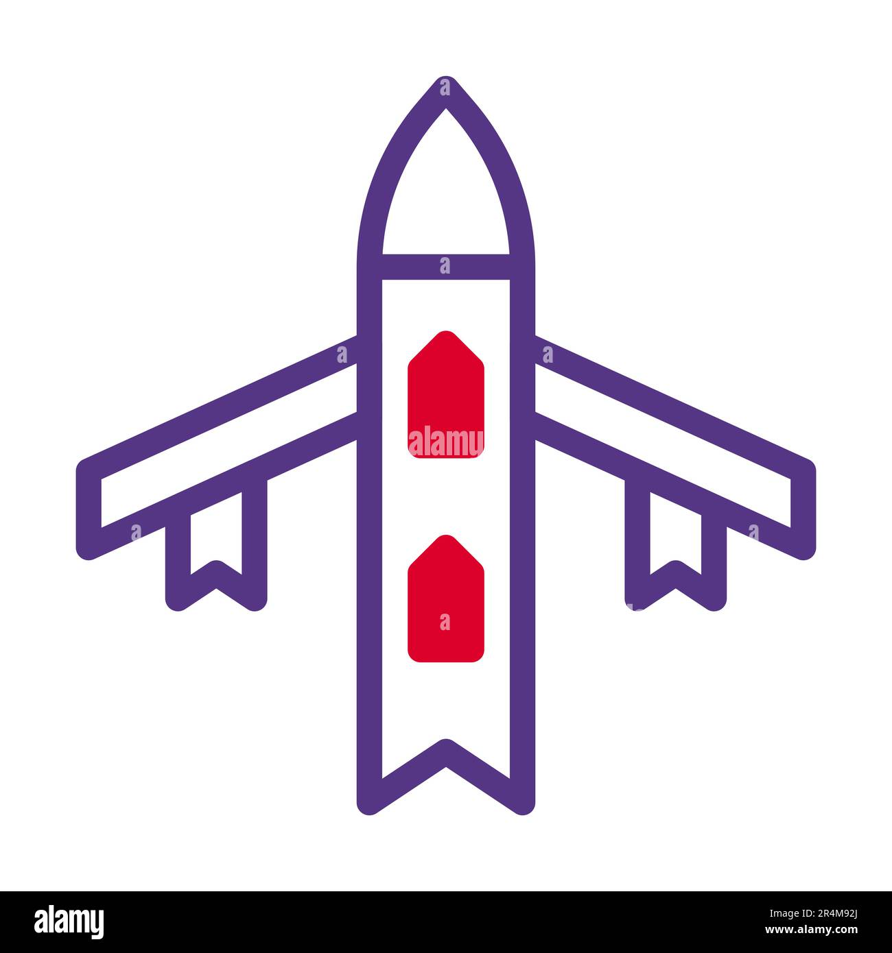 airplane icon duotone red purple colour military vector army element