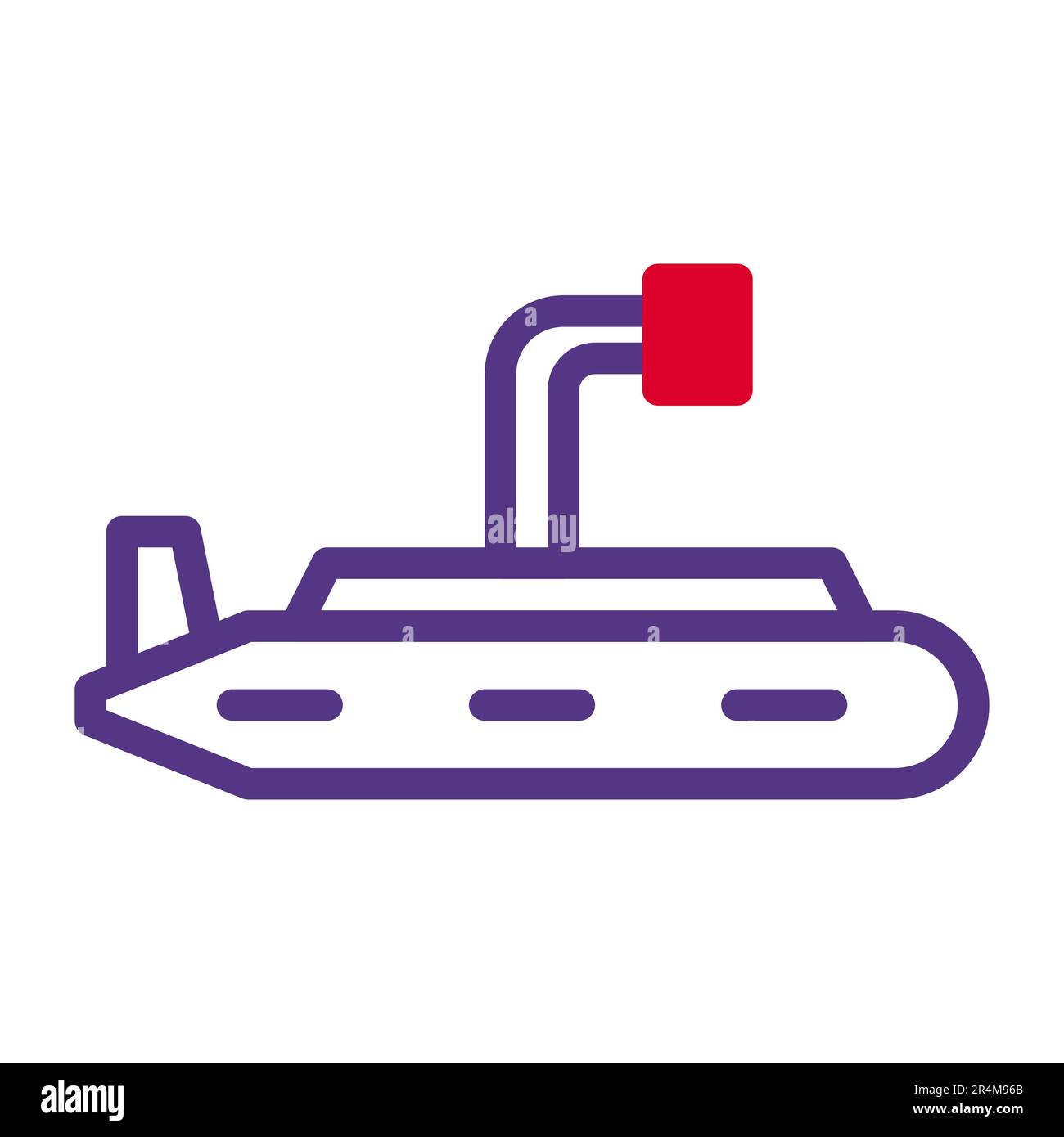 submarine icon duotone red purple colour military vector army element