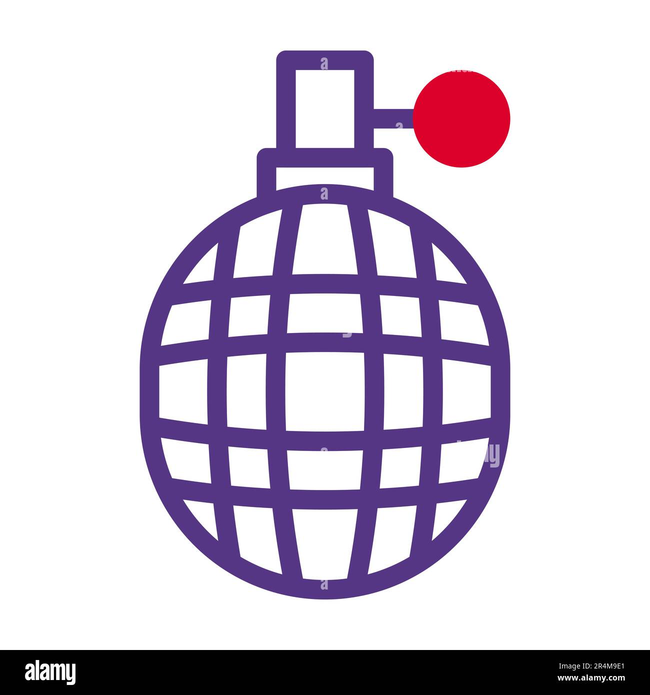 grenade icon duotone red purple colour military vector army element and