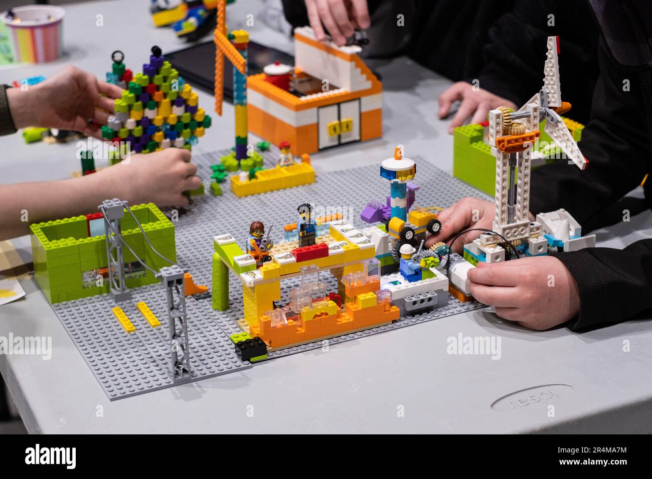 Tallinn, Estonia - May 6, 2023: Moving Lego robot built by kids Stock Photo  - Alamy