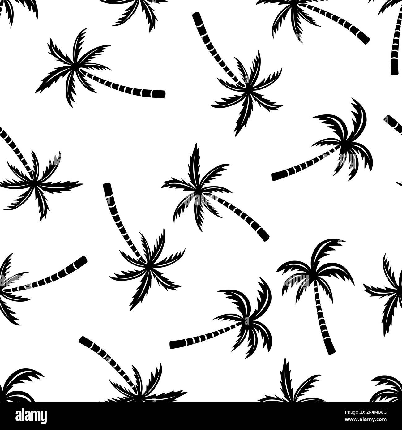 Palm tree seamless pattern on white background Stock Vector Image & Art ...