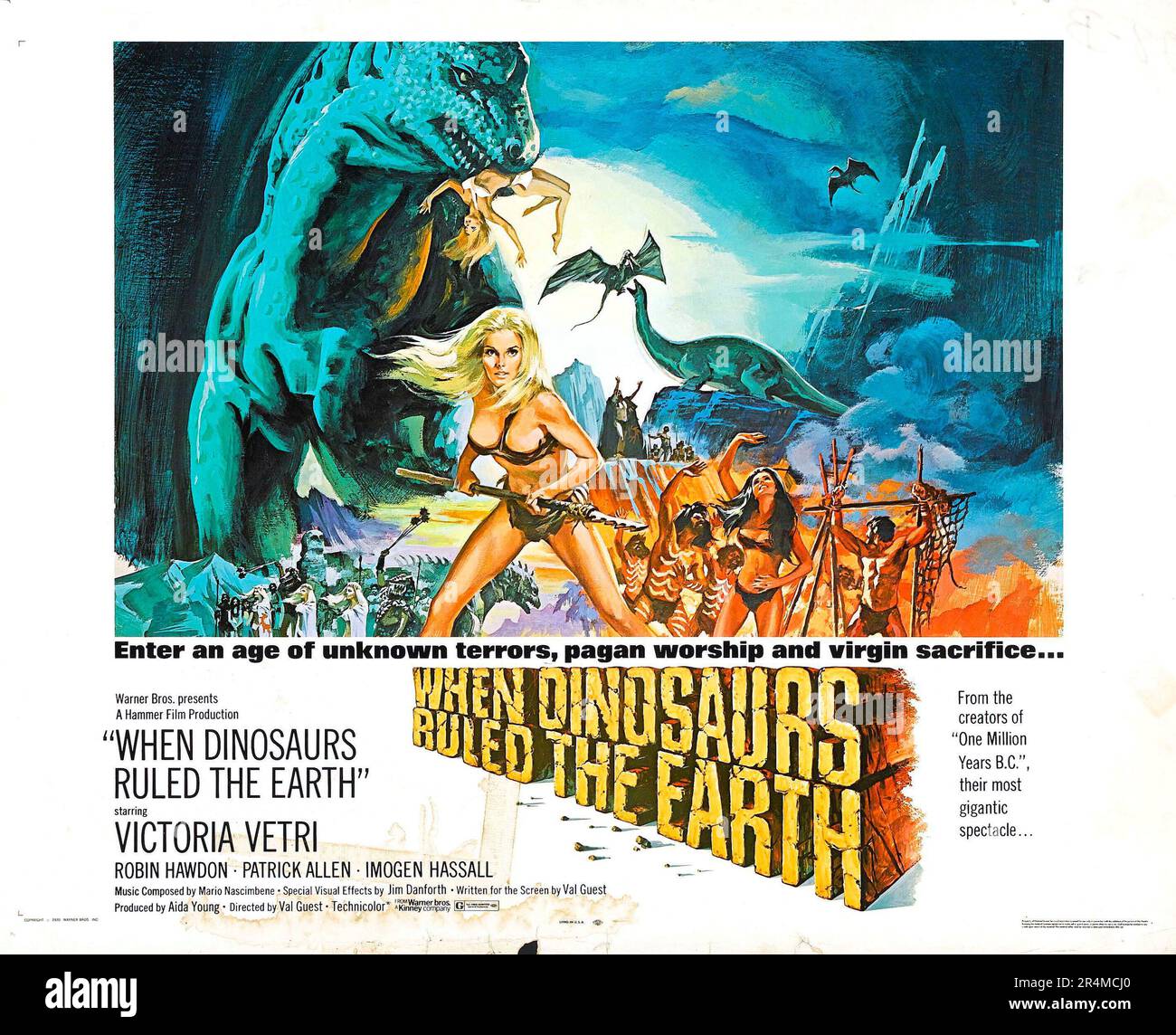 WHEN DINOSAURS RULED THE EARTH (1970), directed by VAL GUEST. Credit: HAMMER FILM PRODUCTIONS / Album Stock Photo
