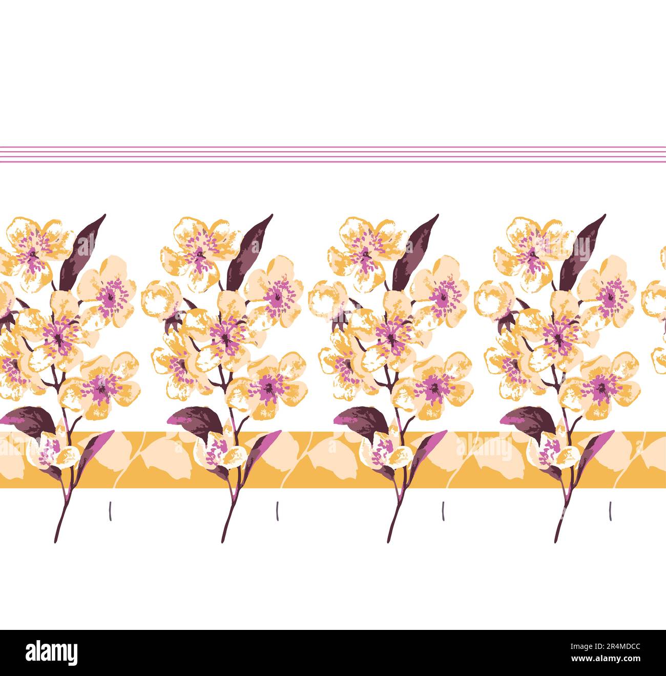 trending pattern for textile level printing cloths bedsheets pattern. Stock Vector