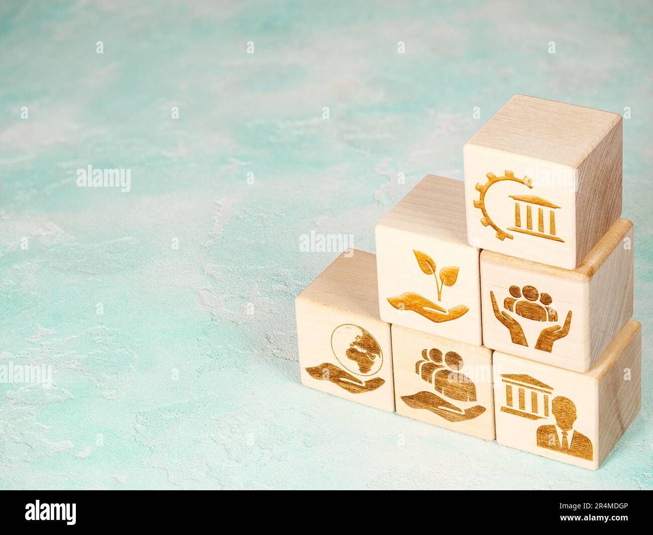 ESG symbols as a concept of corporate governance and environmental conservation Stock Photo