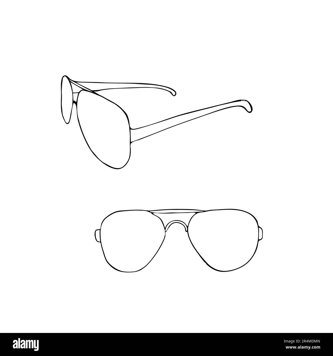 Aviator Sunglasses Drawing