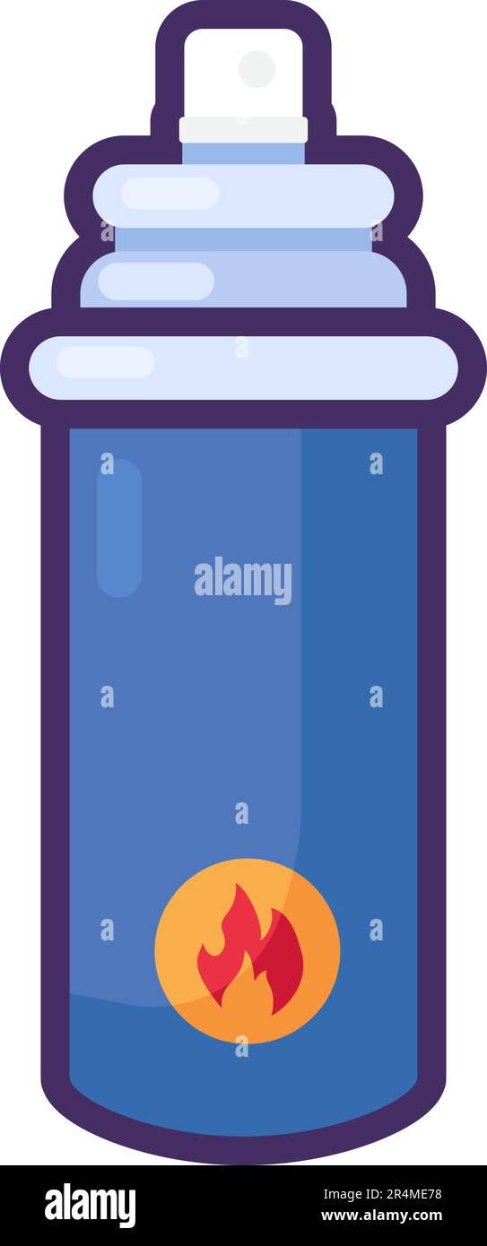 Can of spray paint. Toxic Explosive Materials. Hazardous waste pollution problem. Flat icon in