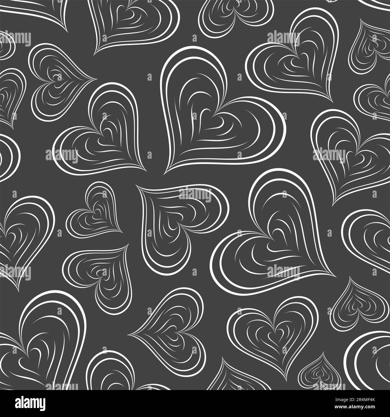 Seamless pattern love valentines Black and White Stock Photos & Images ...