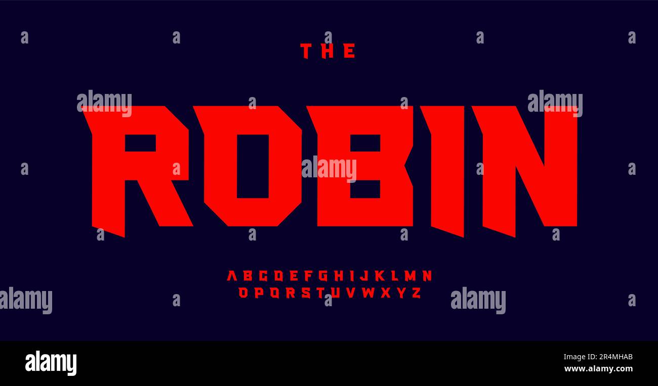 Rough uneven alphabet, geometric square letters, acute spurs font for ...