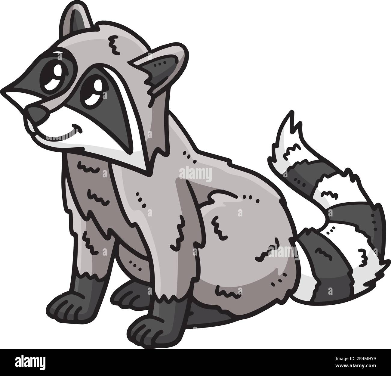 Baby Racoon Cartoon Colored Clipart Illustration Stock Vector Image ...