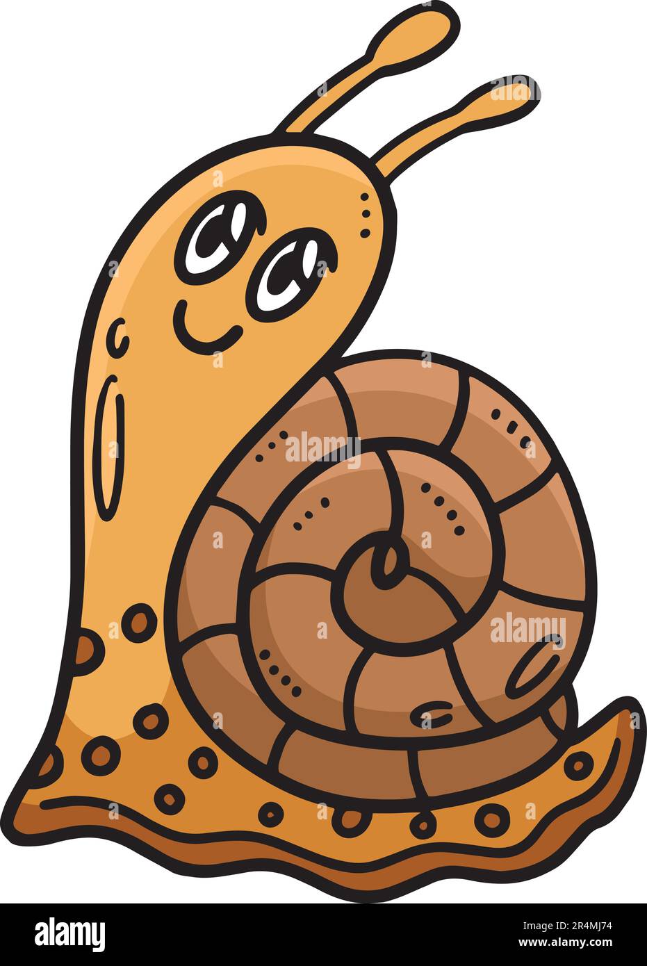Mother Snail and Baby Snail Cartoon Clipart Stock Vector Image & Art