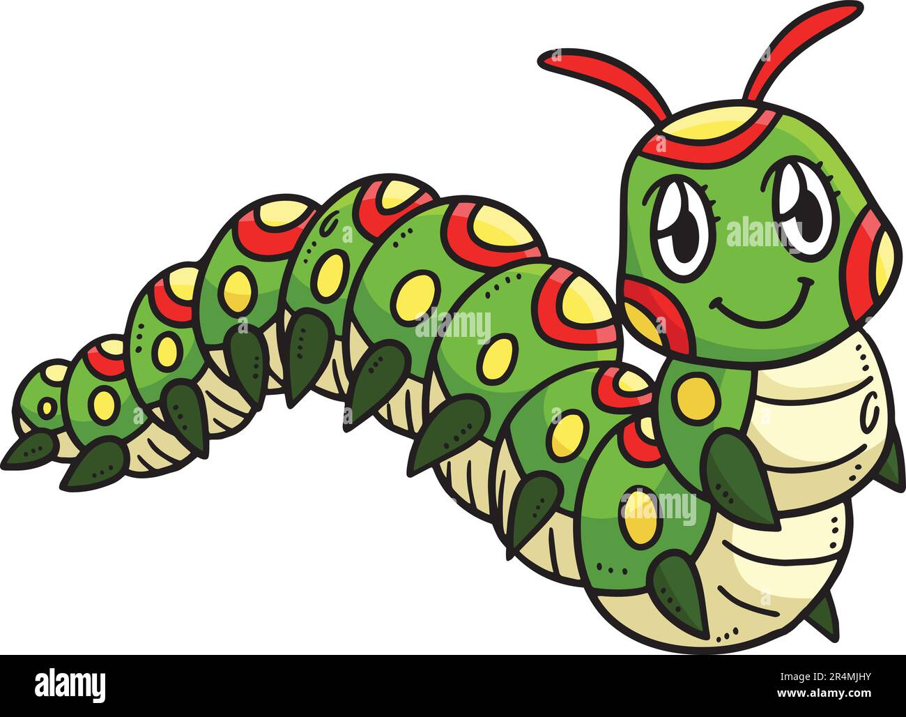 Baby Caterpillar Cartoon Colored Clipart Stock Vector Image & Art - Alamy