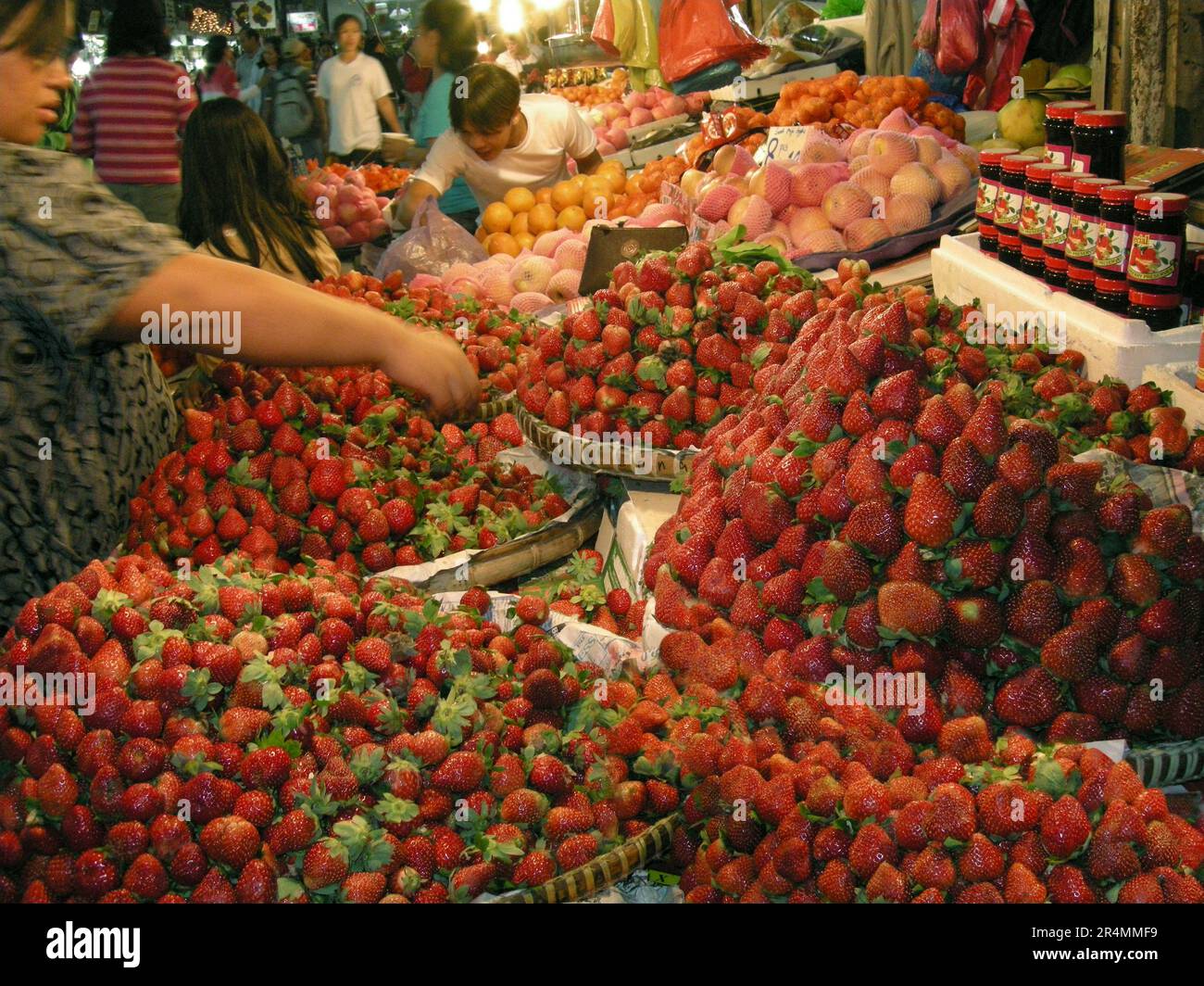 Strawberries in central market, Baguio, Philippines Stock Photo