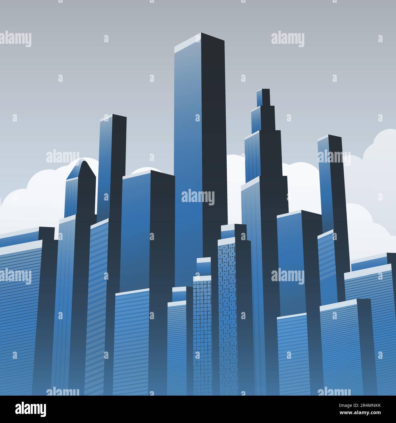 Metropolis - Urban Cityscape, Skyscrapers Vector Design Stock Vector