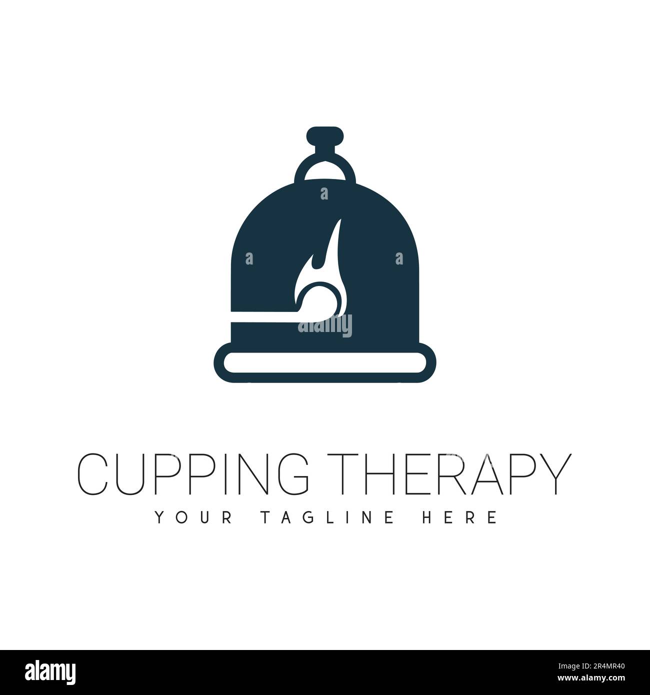 Cupping Therapy Logo Design Massage Spa Logo Type Hijama Stock Vector