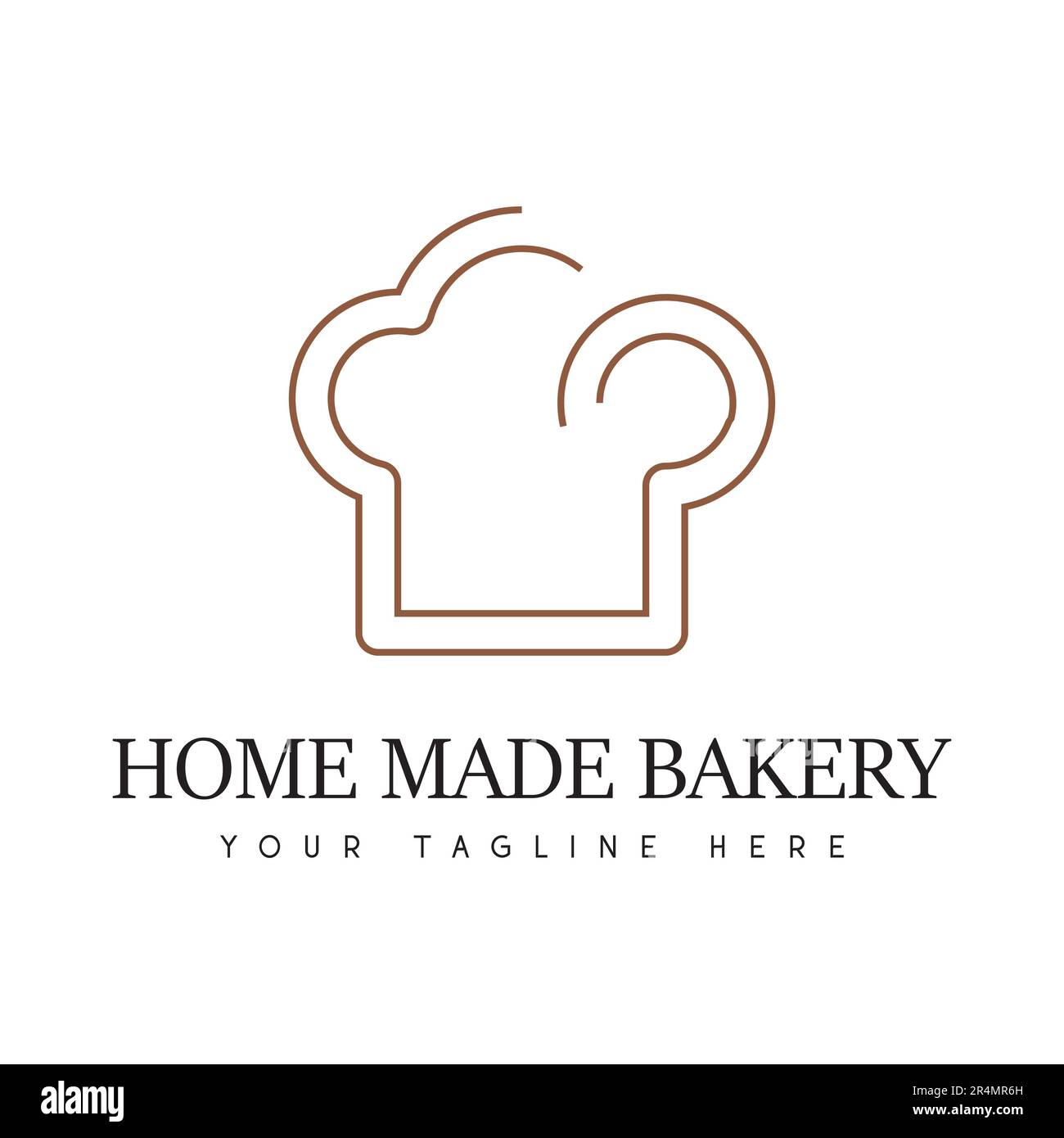 Bakery Logo Design Chef Cap Logotype Stock Vector