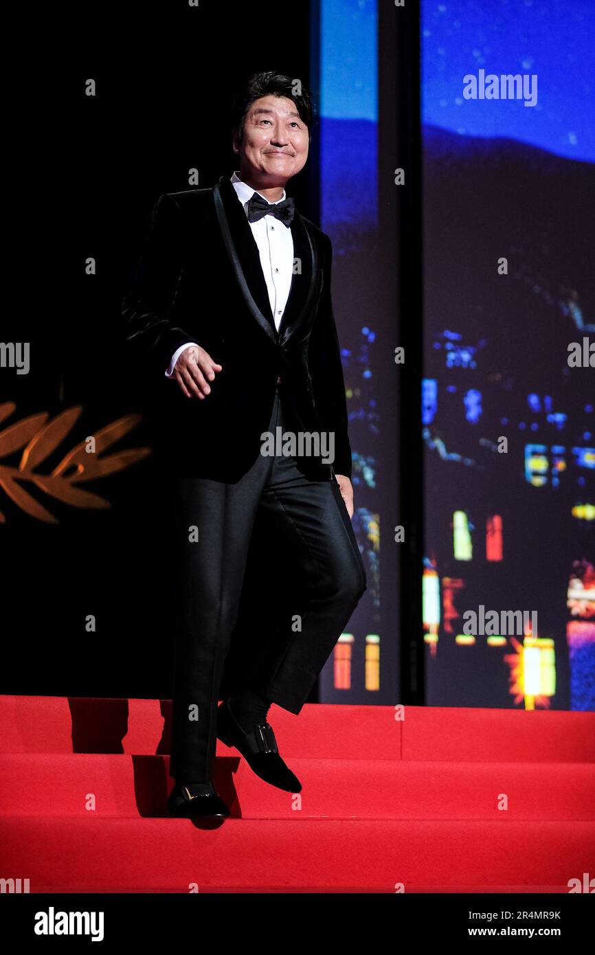 Kang-Ho Song photographed during the Closing Ceremony  for the 76th Cannes International Film Festival at Palais des Festivals in Cannes, France on 27 May 2023. Stock Photo