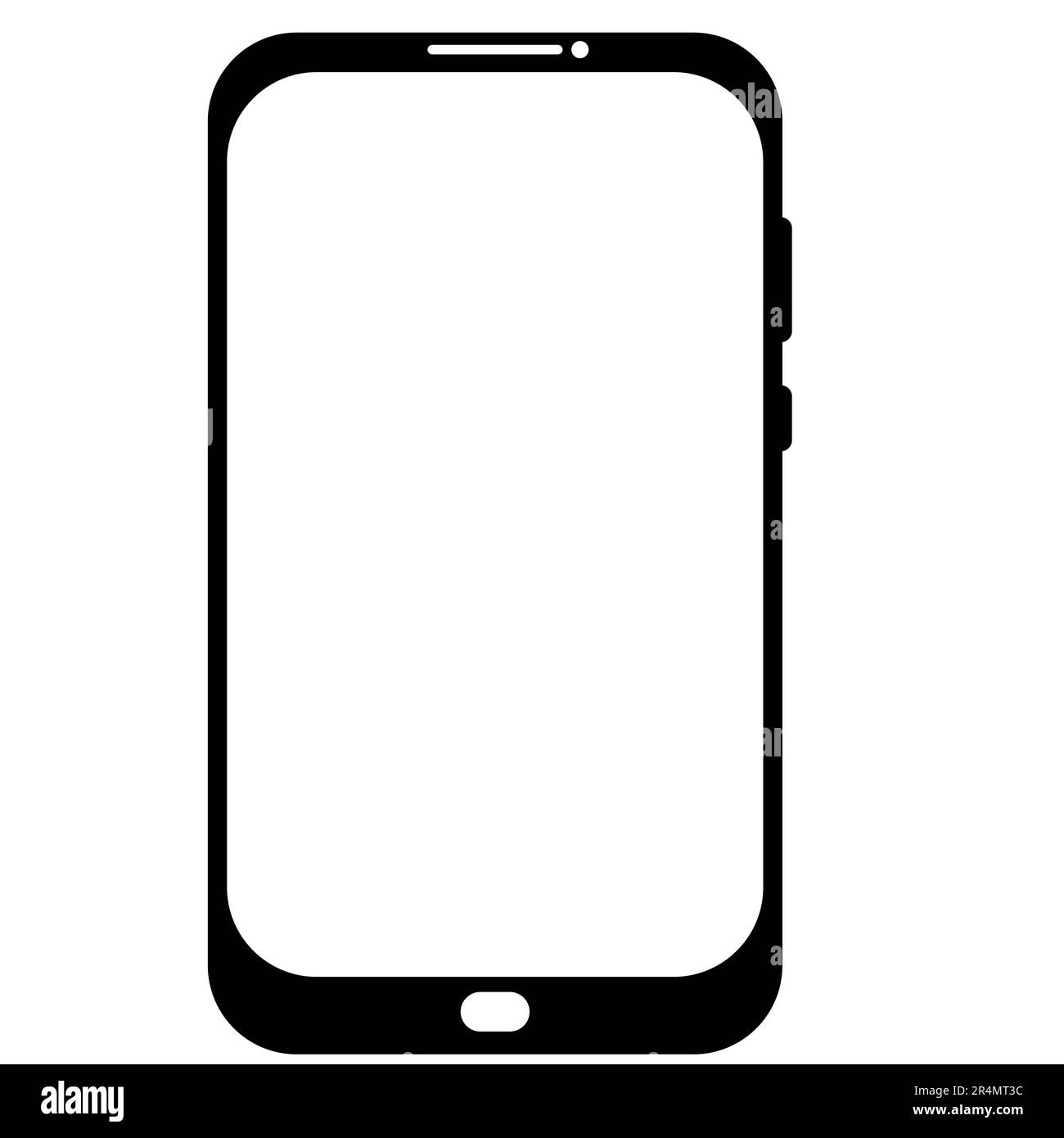 Cell phone, smartphone screen frame front view modern gadget mock up